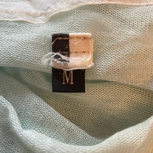 Rozae Nichols Mint Green Metallic Cardigan Sweater - Picture 9 of 9